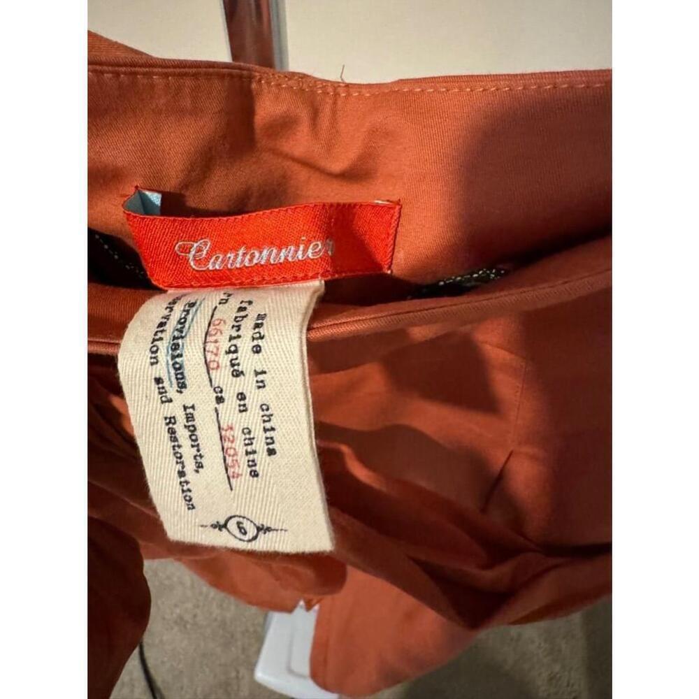 Women's Cartonnier Brown Bow Tie Waist Pants Size 6 - Picture 5 of 8